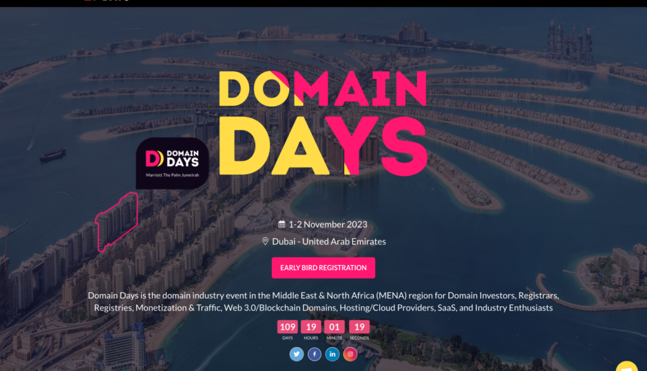 Domain Inj Domain Days: The Premier Domain Industry Event in Dubai — Domaining.ae